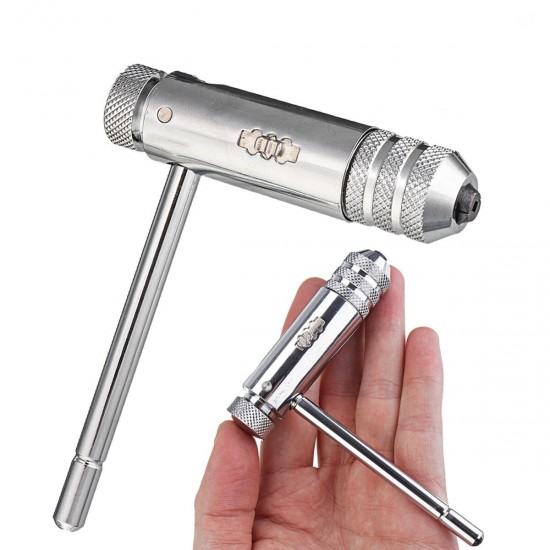 Adjustable T-Handle Ratchet Tap Wrench M3-8 M5-12 Machine Screw Thread Tool