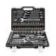 82Pcs Ratchet Socket Wrench Repair Tools Set Auto Repair Machine with Plastic Toolbox