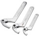 Chrome Vanadium Adjustable Hook Wrench C Spanner Tool 19-51mm 32-76mm 51-120mm Chrome Vanadium Adjustable Hook Wrench C Spanner Tool 19-51mm 32-76mm 51-120mm