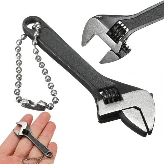 66mm 2.6inch Mini Metal Adjustable Wrench Spanner Hand Tool 0-10mm Jaw Wrench Black 66mm 2.6inch Mini Metal Adjustable Wrench Spanner Hand Tool 0-10mm Jaw Wrench Black