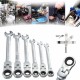 7pcs a Set 6mm,7mm,8mm,9mm,10mm,11mm,12mm Flexible Pivoting Head Ratchet Combination Spanner Wrench Garage Metric Tool 7pcs a Set 6mm,7mm,8mm,9mm,10mm,11mm,12mm Flexible Pivoting Head Ratchet Combination Spanner Wrench Garage Metric Tool