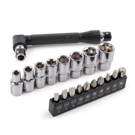 19Pcs L Shap Screwdriver Set Dual Tips 1/4inch Socket Wrench Screwdriver Bit Set Repair Hand Tool Kit 19Pcs L Shap Screwdriver Set Dual Tips 1/4inch Socket Wrench Screwdriver Bit Set Repair Hand Tool Kit