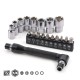 19Pcs L Shap Screwdriver Set Dual Tips 1/4inch Socket Wrench Screwdriver Bit Set Repair Hand Tool Kit