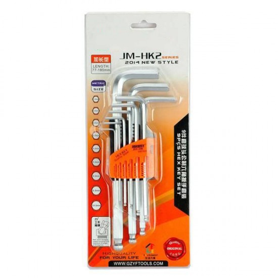 JM-HK2-1 9 In 1 Long Ball Head Inner Six Angle Six Angle Wrench Key