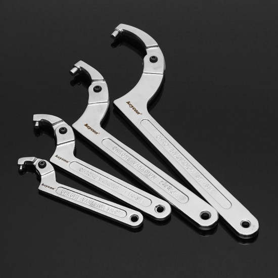 Metric Crescent Wrench Hooked Multifunctional Hook Type Wrench Tool 4 Sizes