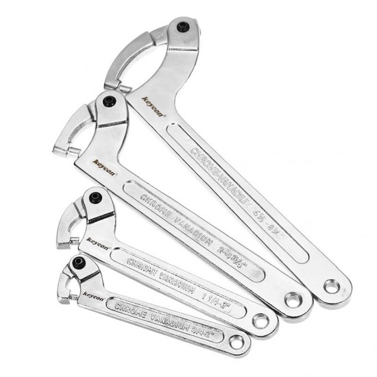 Metric Crescent Wrench Hooked Multifunctional Hook Type Wrench Tool 4 Sizes