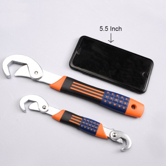 Three-Sided Toothed Universal Wrench Multifunctional Faucet Movable Wrench Tool Household Pipe Wrench Universal Pipe Wrench