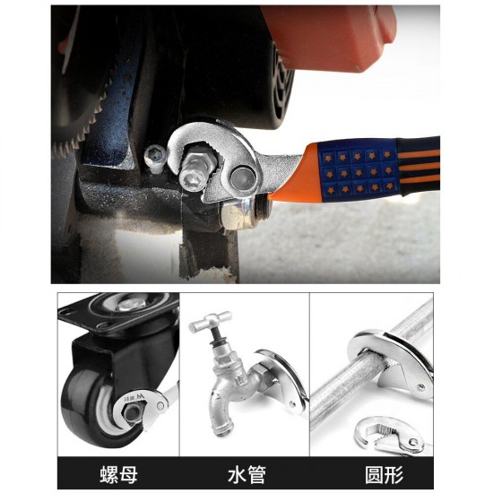 Three-Sided Toothed Universal Wrench Multifunctional Faucet Movable Wrench Tool Household Pipe Wrench Universal Pipe Wrench Three-Sided Toothed Universal Wrench Multifunctional Faucet Movable Wrench Tool Household Pipe Wrench Universal Pipe Wrench