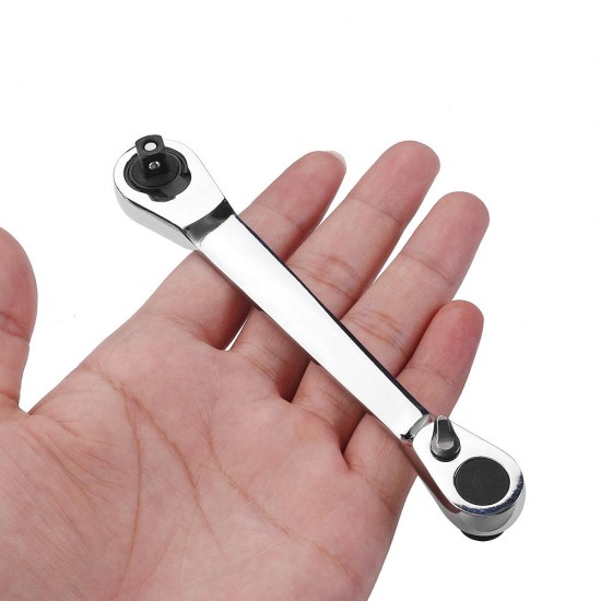 Multifunctional Mini 1/4'' Ratchet Wrench Dual-use Spanner Wrench Quick Sleeve Wrench Hand Tools