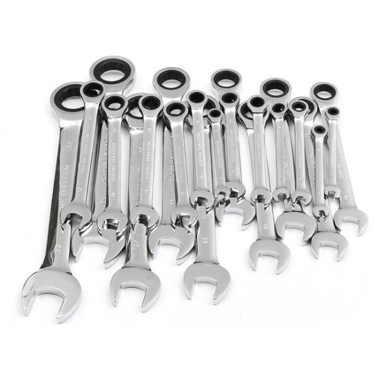 HT01 Chrome Vanadium Steel Metric Ratchet Spanner Gear Wrench Fixed Head 6-32mm HT01 Chrome Vanadium Steel Metric Ratchet Spanner Gear Wrench Fixed Head 6-32mm