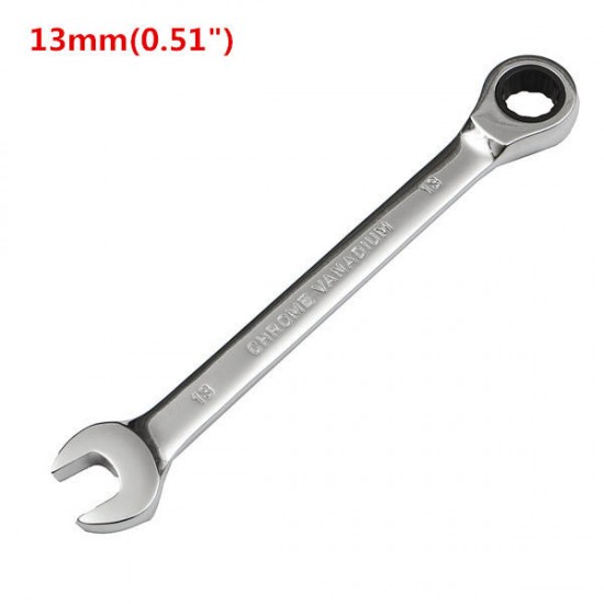 HT01 Chrome Vanadium Steel Metric Ratchet Spanner Gear Wrench Fixed Head 6-32mm