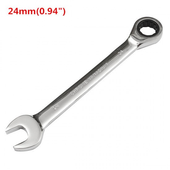 HT01 Chrome Vanadium Steel Metric Ratchet Spanner Gear Wrench Fixed Head 6-32mm