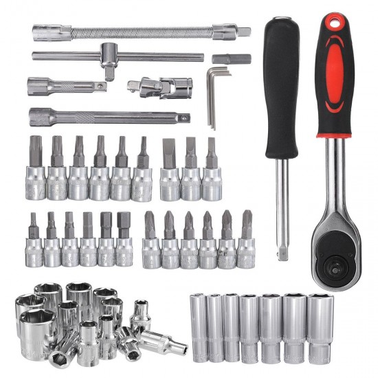 Ratchet Wrench Sleeve Kit Car Boat Motorcycle Bicycle Hardware Repair Tool 12/46/53Pcs