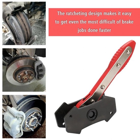 Ratcheting Brake Caliper Piston Spreader Press Tool With 2 Piston Plate Car Accessories Twin Quad Separator Pad Install Tool Ratcheting Brake Caliper Piston Spreader Press Tool With 2 Piston Plate Car Accessories Twin Quad Separator Pad Install Tool
