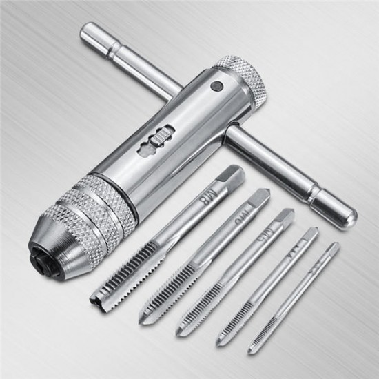 Stainless Steel T Handle Ratchet Wrench Repair Tool With 5 Screws