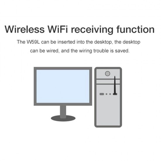 W69L 600Mbps bluetooth Audio Transmitter No Drive File 2.4G & 5G Wifi USB Adapter Wireless High Gain Antennas Network Card for All Windows Linux