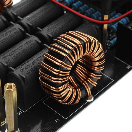 DC 12-40V 50A 1000W 1KW ZVS Induction Heating Board Module With Coil And Fan DC 12-40V 50A 1000W 1KW ZVS Induction Heating Board Module With Coil And Fan