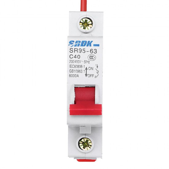 SR95-63 AC220V 40A 1P 400V 50HZ Miniature Circuit Breaker Short Circuit Protector Open Air Switch For ZVS Induction Heating Module SR95-63 AC220V 40A 1P 400V 50HZ Miniature Circuit Breaker Short Circuit Protector Open Air Switch For ZVS Induction Heating Module