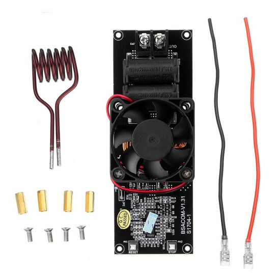 ZVS Induction Heating Module High Frequency Heater With Fan and Heat Pipe 3.7V Battery Power Supply