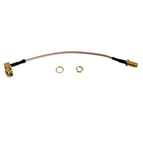 15cm SMA Female Bulkhead To SMA Male RA Plug Right Angle Pigtail Cable RG316 15cm SMA Female Bulkhead To SMA Male RA Plug Right Angle Pigtail Cable RG316