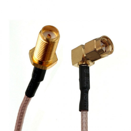 15cm SMA Female Bulkhead To SMA Male RA Plug Right Angle Pigtail Cable RG316 15cm SMA Female Bulkhead To SMA Male RA Plug Right Angle Pigtail Cable RG316
