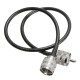 1Pc UHF PL259 Male to Male Plug Coax Coaxial Cable 20 Inch 50cm RG58 Soldered