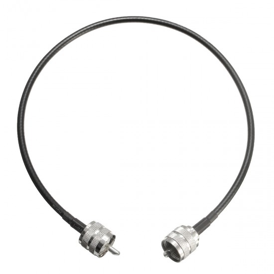 1Pc UHF PL259 Male to Male Plug Coax Coaxial Cable 20 Inch 50cm RG58 Soldered 1Pc UHF PL259 Male to Male Plug Coax Coaxial Cable 20 Inch 50cm RG58 Soldered