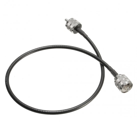 1Pc UHF PL259 Male to Male Plug Coax Coaxial Cable 20 Inch 50cm RG58 Soldered 1Pc UHF PL259 Male to Male Plug Coax Coaxial Cable 20 Inch 50cm RG58 Soldered
