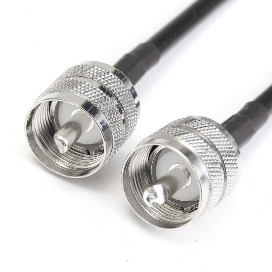 1Pc UHF PL259 Male to Male Plug Coax Coaxial Cable 20 Inch 50cm RG58 Soldered