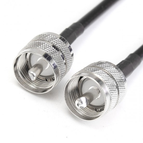 1Pc UHF PL259 Male to Male Plug Coax Coaxial Cable 20 Inch 50cm RG58 Soldered 1Pc UHF PL259 Male to Male Plug Coax Coaxial Cable 20 Inch 50cm RG58 Soldered