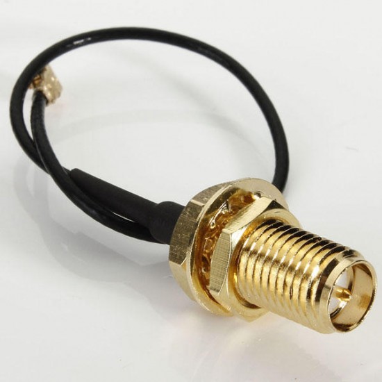 10cm PCI U.FL / IPX to RP-SMA Female Jack Pigtail Cable 10cm PCI U.FL / IPX to RP-SMA Female Jack Pigtail Cable