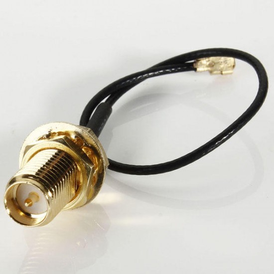 10cm PCI U.FL / IPX to RP-SMA Female Jack Pigtail Cable 10cm PCI U.FL / IPX to RP-SMA Female Jack Pigtail Cable