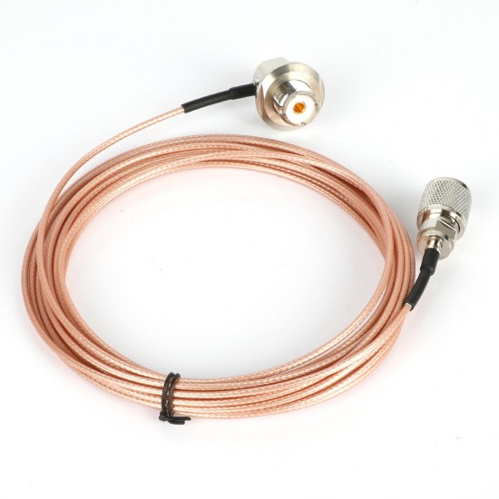 Pink 5 Meter 316 Coaxial Cable UHF/PL-259 Male to Female for QYT KT-8900 ICOM KENWOODs Mobile Radio Walkie Talkie Antenna