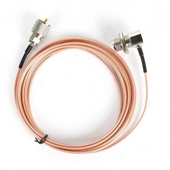 Pink 5 Meter 316 Coaxial Cable UHF/PL-259 Male to Female for QYT KT-8900 ICOM KENWOODs Mobile Radio Walkie Talkie Antenna