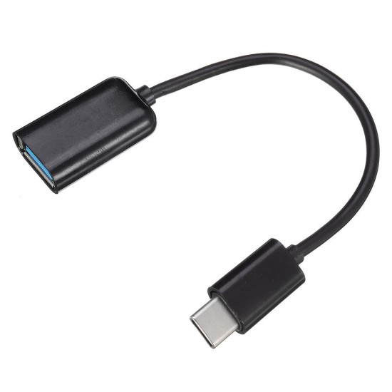 16.5cm Type C Male to USB 2.0 A Female OTG Data Cable Cord Adapter