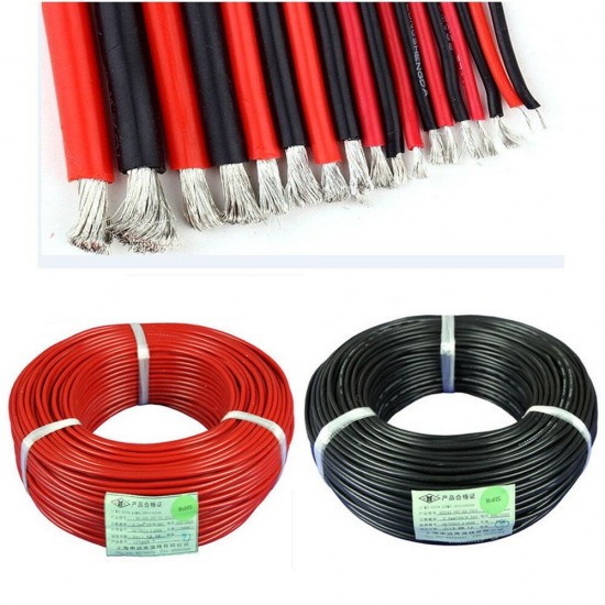 1M 8/10/12/14/16/18/20/22/24/26 AWG Silicone Wire SR Wire