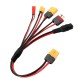 20cm 20AWG 4.0mm Banana Plug to XT60 XT30 DC5.5 T Plug Charger Adapter Cable for IMAX B6 ISDT Charger