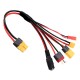 20cm 20AWG 4.0mm Banana Plug to XT60 XT30 DC5.5 T Plug Charger Adapter Cable for IMAX B6 ISDT Charger