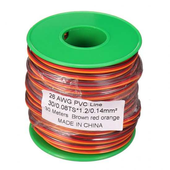 30m 26AWG Soft Silicone Servo Cable Wire High Temperature Tinned Copper Flexible Wire 30m 26AWG Soft Silicone Servo Cable Wire High Temperature Tinned Copper Flexible Wire