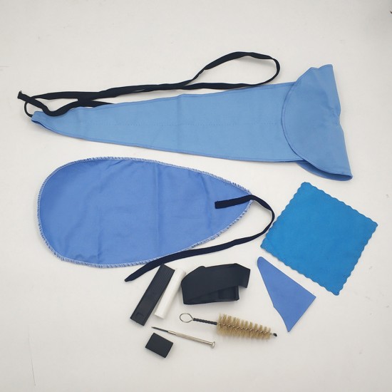 10 Pieces Saxophone Cleaning Kit, Including Strip Cloth, Sound Hole Wiping Cloth, Cork Paste, Gloves, Flute Brush, Whistle Clip, Orchestral Instrument Maintenance kit
