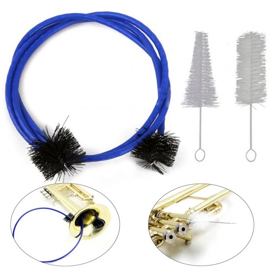 3 Pieces Brass Instrument Cleaning and Care Kit, Trumpet Cleaning Brush, Horn Cleaning Brush, Mouthpieces Cleaning Kit, Trumpet Cleaning Kit, Flexible Brush, Trumpet Care Brush Include Snake Brush