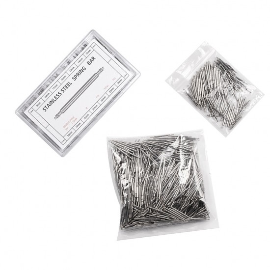 360 pc Watch Strap Pins (8-25mm), Stainless Steel Link Pins, Watch Repair Tool, Watch Accessories, Watch Strap Connecting Shaft, Watch Repair Kit, Used For Repair And Replacement Of Watch Strap Buckle