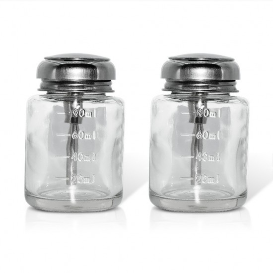 80ml (6.8oz) Press-Type Glass Bottle, Thickened Glass, Copper Core Tube, Graduated, Portable Detergent Bottle, Nail Enhancement Bottle, Nail Washing Bottle, Transparent Glass Container, Small Liquid Storage Container 80ml (6.8oz) Press-Type Glass Bottle, Thickened Glass, Copper Core Tube, Graduated, Portable Detergent Bottle, Nail Enhancement Bottle, Nail Washing Bottle, Transparent Glass Container, Small Liquid Storage Container