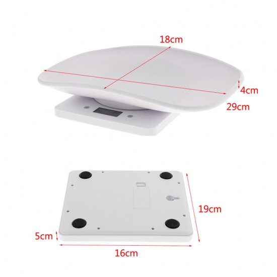 Digital Baby Scale, Pet Scale, Weighing Range 1G-10KG, With Tray, Toddler Scale, Kitchen Scale, Food Scale, Parcel Scale, Baby Auxiliary Food Scale, Small Animal Scale