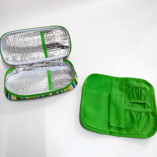 Insulin Cooler Bag, Portable Medicine Bag, Double Layer Inside and Environmental Protection Thermal Insulation Aluminum Film Design. Insulin Cooler Travel Case, Insulated Diabetic Bag, Portable Cooling Bag