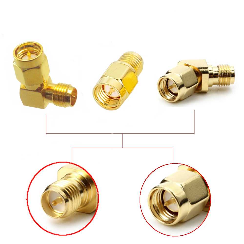 3-PCS-Whole-Set-SMA-Male-to-RP-SMA-Female-Antenna-Connector-Adapter-Straight-Right-Angle-4590135-Deg-1444475