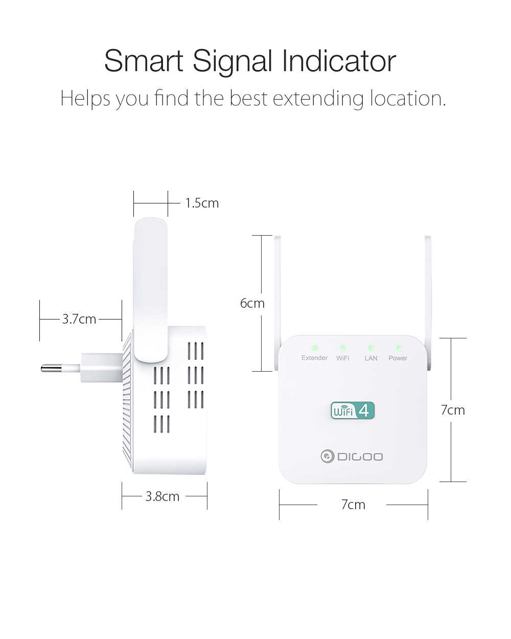 DIGOO-DG-R611-300Mbps-24GHz-WiFi-Range-Extender-EUUSUK-Wall-Plug-Repeater-Wireless-Signal-Booster-Du-1645571