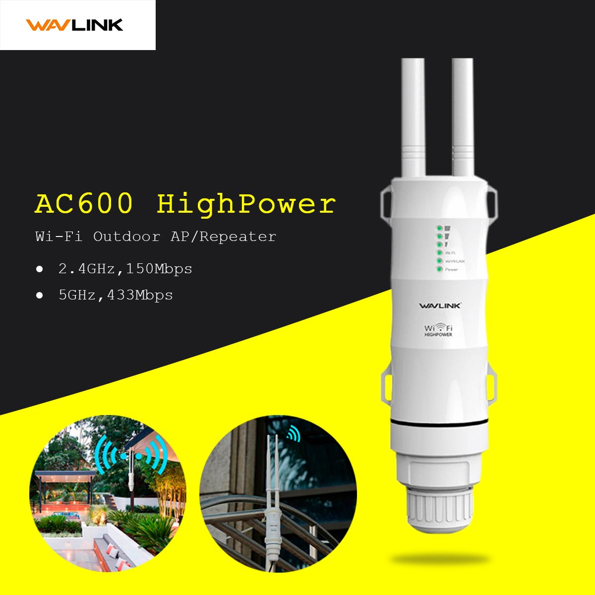 Wavlink-AC600-24g5G-High-Power-Outdooor-Waterproof-WIFI-RouterAP-Repeater-2-Antennas-AU-Plug-1359844