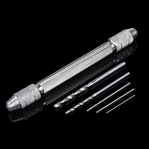 100mm-Stainless-Steel-Clip-on-Hand-Drill--5-Drills-Bit-Tool-962442