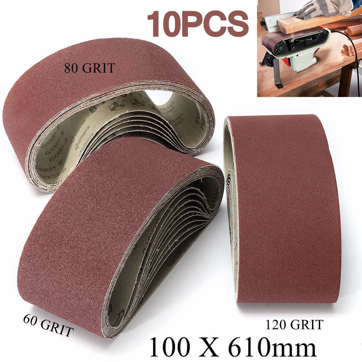10pcs-100-x-610mm-Sanding-Belts-40-120-Grit-Aluminium-Oxide-for-Sander-1731664